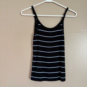 American Eagle Outfitters Navy and White Striped Camisole